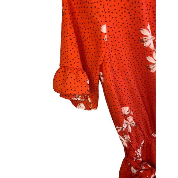 One Clothing Los Angeles Red White Floral Romper Women's XS - Picture 4 of 13